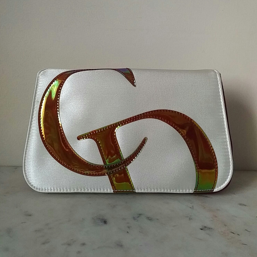DIOR - late 90s holographic logo cosmetic bag